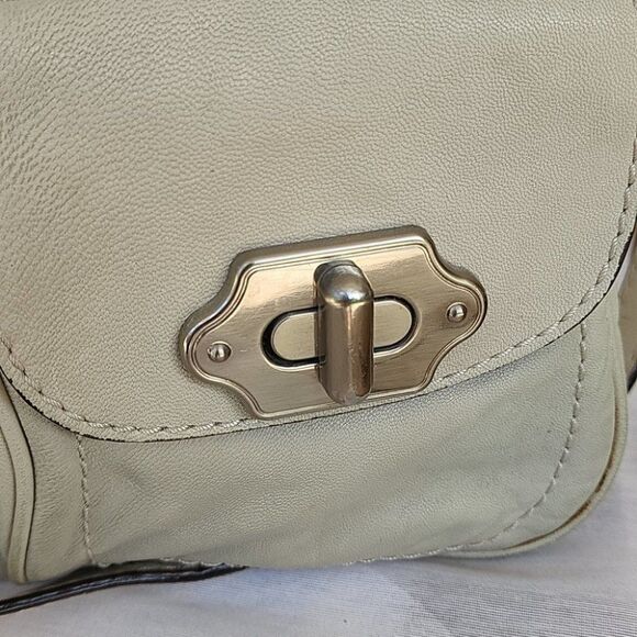 Olivia Harris Bone White Soft Sheep's Leather Shoulder Bag XL - Picture 9 of 13